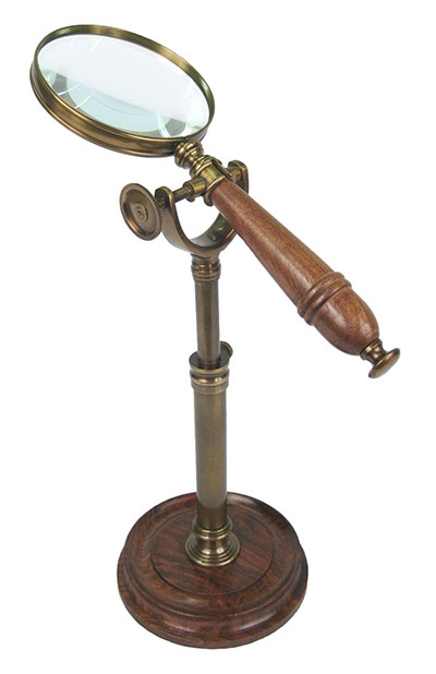 Extending Magnifying glass on Stand - Click Image to Close